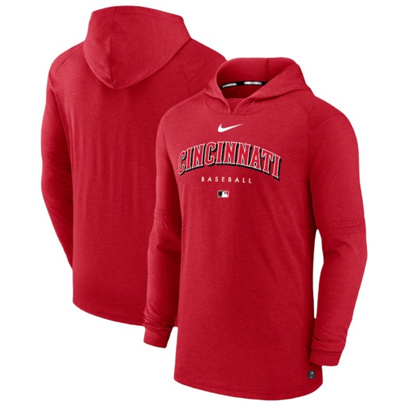 Cincinnati Reds Nike Authentic Collection Performance Pullover Hoodie - Picture 2 of 8